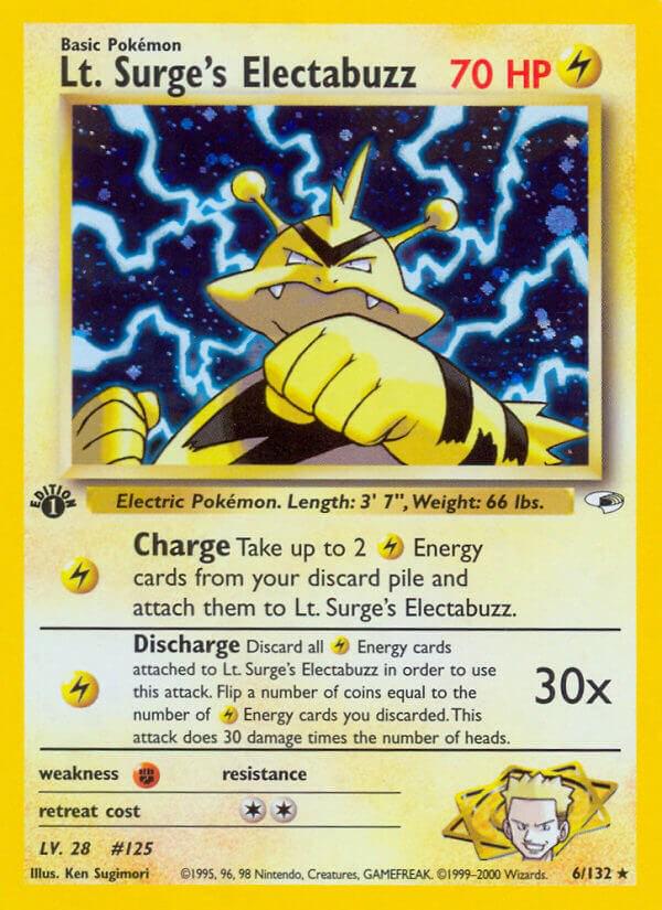 Gym Heroes [1st-Edition] Lt. Surge's Electabuzz [1st-Edition] Pokémon card